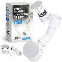 Syfon Brodzika 50 mm CZYSZCZONY GÓRY Odpływ Prysznica Wanny Niski Półsyf 2R