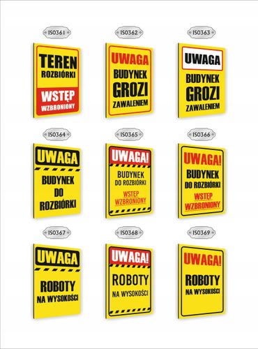 Tabliczka znak informacyjny dibond 20X15 UWAGA MATERIAŁY ŁATWO ZAPALNE na Arena.pl