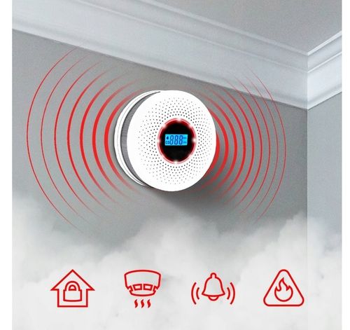 Bezprzewodowy Czujnik dymu i gazu CO czadu tlenku węgla 85dB alarm na 3xAA na Arena.pl