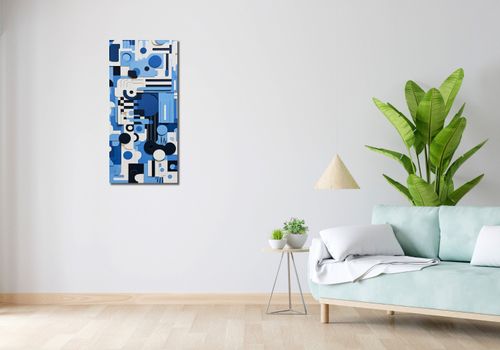 Obraz 40x90cm Niebieski Labirynt na Arena.pl