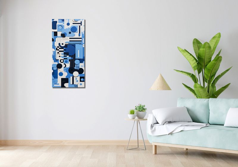 Obraz 40x90cm Niebieski Labirynt zdjęcie 2