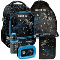 PLECAK szkolny PASO GAME TORNISTER - klasa 1-3 -ZESTAW 5 el.