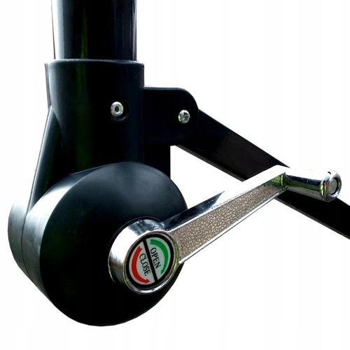 PARASOL ogrodowy DUŻY SKŁADANY SOLIDNY z WYSIĘGNIKIEM i FALBANĄ + POKROWIEC na Arena.pl