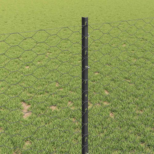 Ogrodzenie z słupkami Szary 1 x 100 m Stal na Arena.pl