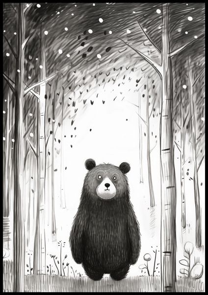 Plakat 70x100cm Ciekawski Miś zdjęcie 2