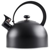 Czajnik z gwizdkiem stalowy czarny 3 l
