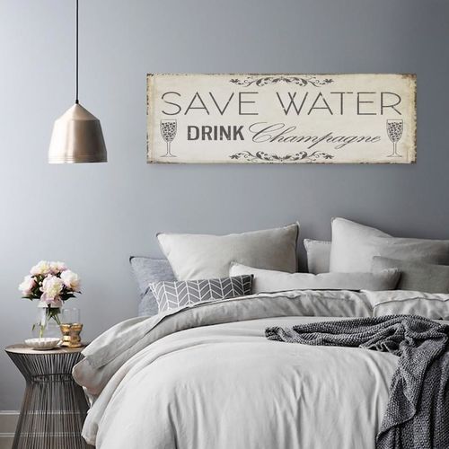 Deco Panel panorama, Save water drink champagne 100x40 na Arena.pl