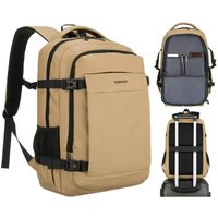 duży plecak podróżny w kolorze khaki z miejscem na laptopa, dwukomorowy -