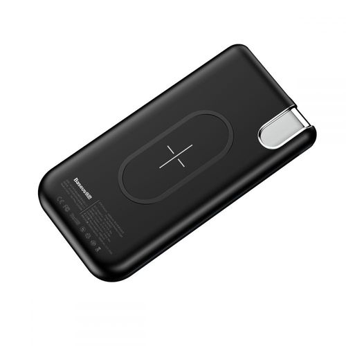 BASEUS THIN VERSION POWER BANK 10000MAH & WIRELESS CHARGER BLACK na Arena.pl