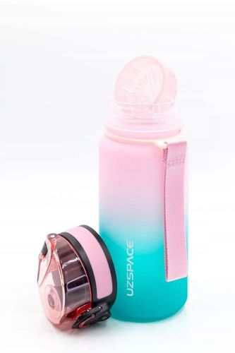 Bidon na wodę dla dziewczynki 350 ml różowo-turkusowy BPA Free na Arena.pl