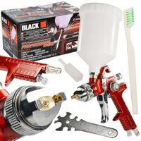 PISTOLET LAKIERNICZY DO MALOWANIA DYSZA 1,7mm ZBIORNIK 600 ML HVLP BLACK
