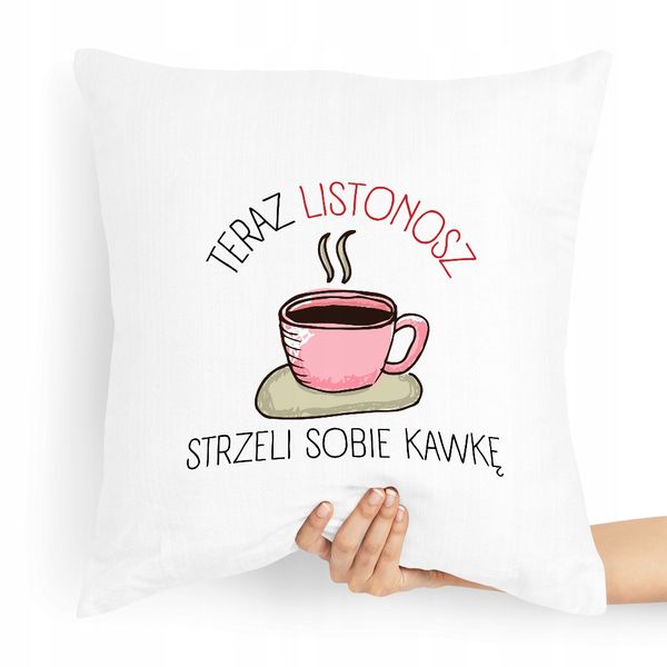 Poduszka Prezent Dla Listonosza Strzeli Sobie Z Nadrukiem Ze Zdjęciem zdjęcie 1