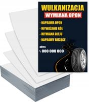 Ulotki A6 1000 szt firmowe reklamowe WYMIANA OPON + PROJEKT GRATIS