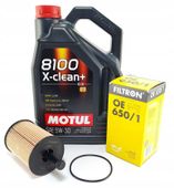 FILTR OLEJU OE650/1 OLEJ MOTUL 5W30 5L AUDI FORD SEAT SKODA VW 1.9 2.0 TDI