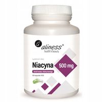 Aliness NIACYNA 500 mg B3 Amid KWAS NIKOTYNOWY 100 kaps ENERGIA ZMĘCZENIE