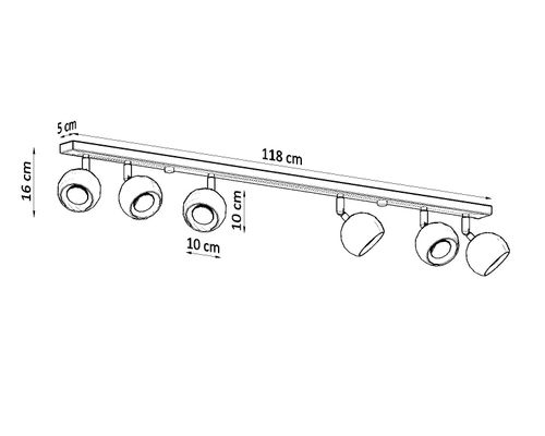LAMPA sufitowa SL.0442 regulowana OPRAWA listwa SPOT reflektorki kule balls białe na Arena.pl