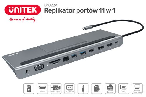 Unitek D1022A - 11w1 replikator USB TypC to ALL na Arena.pl