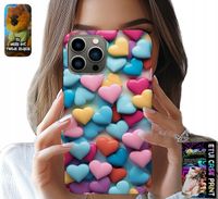 ETUI DO IPHONE 13 PRO - KOLOROWE SERCA MOŻLIWOŚĆ PERSONALIZACJI