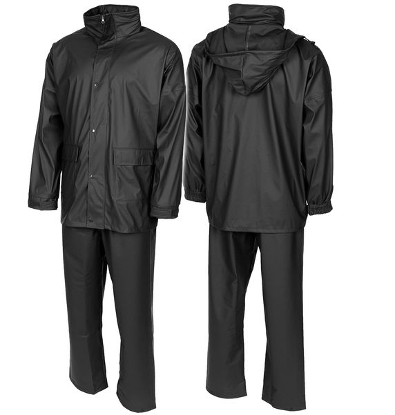 Kombinezon przeciwdeszczowy 2 częściowy Premium czarny S zdjęcie 1
