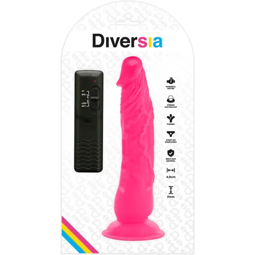 diversia model vibra pink 21 cm - elastyczna maszyna intymna z pilotem na Arena.pl