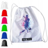 WOREK PLECAK SPORTOWY NA WF DLA DZIECI - PIŁKA NOŻNA + IMIĘ! GOL FUTBOL GRA