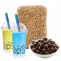 Czarna tapioka do Bubble Tea maniok kulki perły perełki granulki boba | 3kg