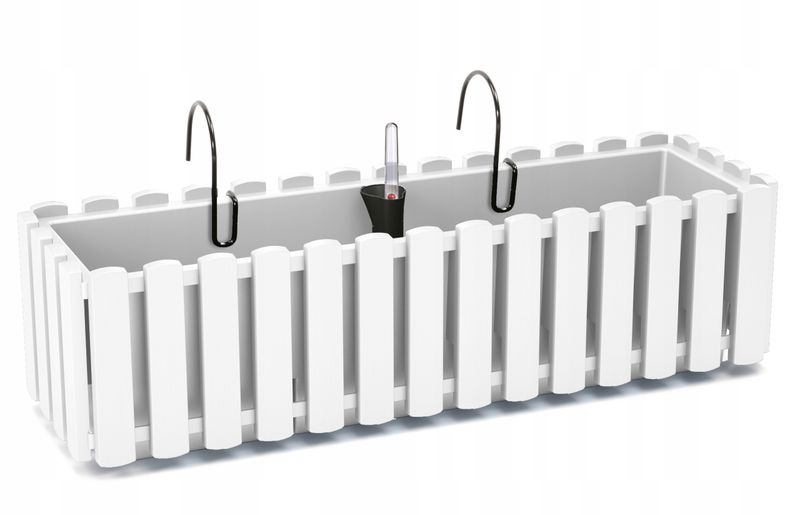 Skrzynka balkonowa Boardee Fencycase 600W | Biały, Kształt Prostokątny, Wymiary 18x58x16.2 cm, Kolor Biały, Prosperplast zdjęcie 1