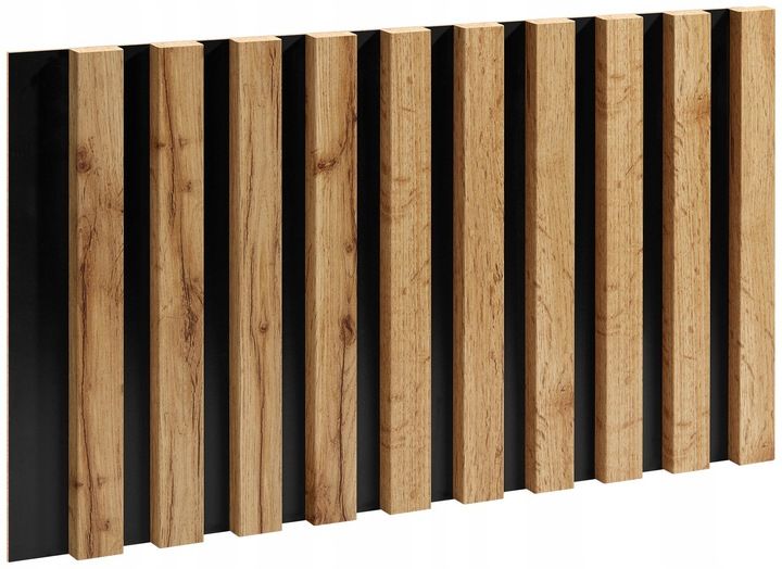 LAMELE ŚCIENNE DĄB WOTAN NA PŁYCIE CZARNEJ 510x2750mm zdjęcie 2