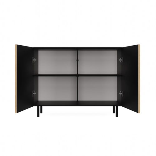 Komoda KAMA 2D SLIM/LAMEL CZARNY na Arena.pl