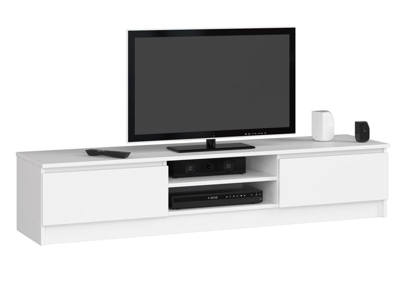 SZAFKA RTV 160 cm 2D 1P BIAŁA zdjęcie 1