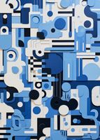 Plakat 50x70cm Niebieski Labirynt