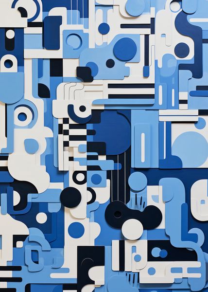 Plakat 50x70cm Niebieski Labirynt zdjęcie 1