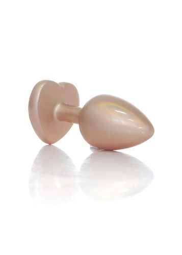 plug jewellery pearl gold heart plug  clear s na Arena.pl