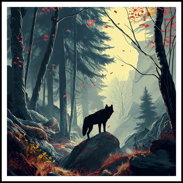 Plakat 100x100cm Leśne Echa zdjęcie 3