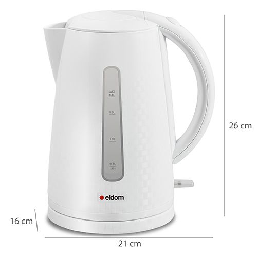 CZAJNIK ELEKTRYCZNY BEZPRZEWODOWY BIAŁY 2000W 1,8l STRIX ELDOM C240SB na Arena.pl