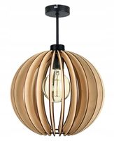 LAMPA WISZĄCA stała żyrandol sufitowa KULA Drewno
