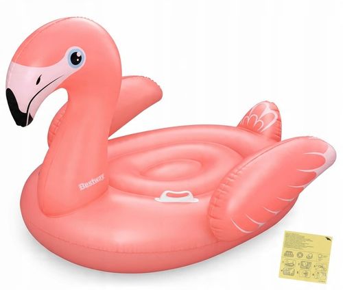 Materac Dmuchany Flaming GIGANT na Basen Plażę Uchwyty 168x120cm Bestway na Arena.pl