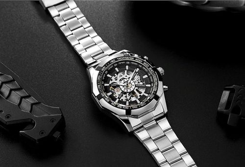 ZEGAREK MECHANICZNY MĘSKI AUTOMATYCZNY STALOWY LUKSUSOWY WINNER + na Arena.pl