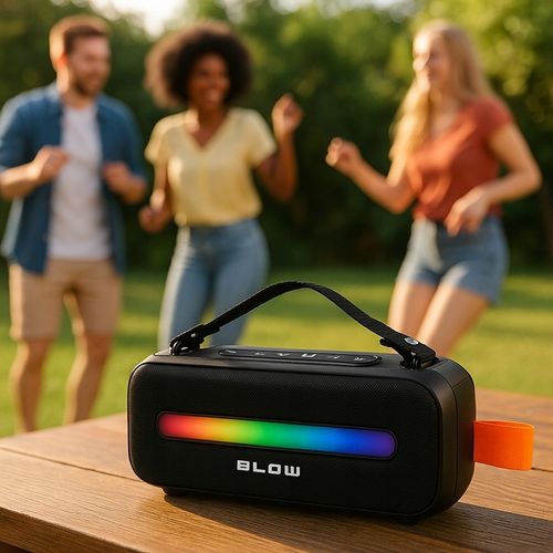 GŁOŚNIK BLUETOOTH PRZENOŚNY RADIO FM USB BEZPRZEWODOWY KARAOKE RGB MIKROFON na Arena.pl
