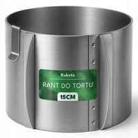 RANT DO TORTU 15cm Cukierniczy WYSOKI REGULOWANY 16-30cm TORTOWNICA +Spinka