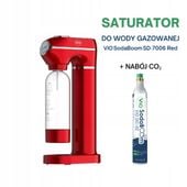 Saturator do wody gazowanej ViO SodaBoom SD-7006 red + Nabój CO2 w zestawie