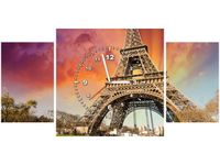 80X40CM ZEGAR WIEŻA EIFFLA OBRAZ