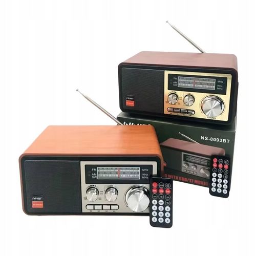 Radio Retro sieciowo-bateryjne FM PRZENOŚNE pilot Bluetooth 1200mAh na Arena.pl