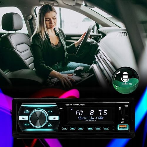 RADIO SAMOCHODOWE BLUETOOTH 1-DIN 2X USB AUX MP3 CZYTNIK KART SD LCD na Arena.pl