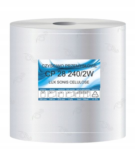 CZYŚCIWO PRZEMYSŁOWE CELULOZA 2warstwowe 244m 1rol zdjęcie 2