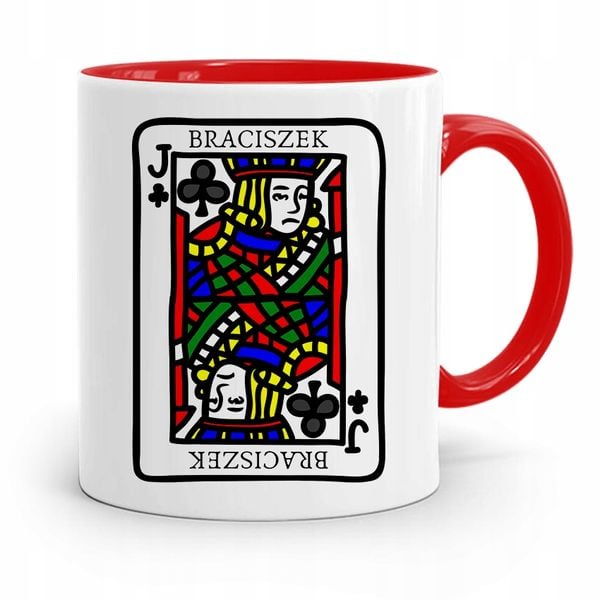 Kubek Czerwony Prezent Dla Brata Walet Braciszek Z Nadrukiem Ze Zdjęciem zdjęcie 1