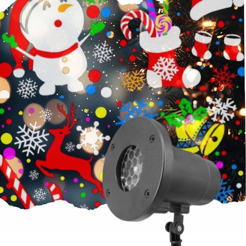 PROJEKTOR ŚWIĄTECZNY LED NA ZEWNĄTRZ BAŁWANEK LED PROJEKTOR KOLOROWY na Arena.pl