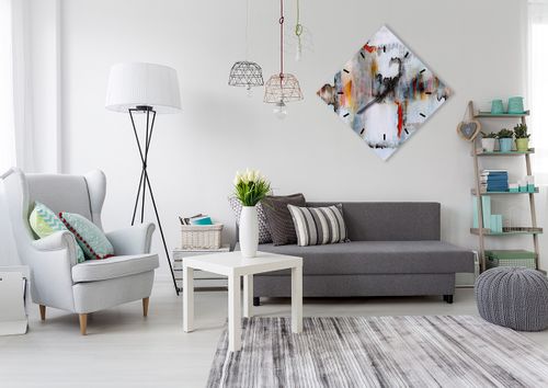 Zegar Ścienny - Zamazane Postaci  - 60X60 Cm - C3Ad60X60-3676 na Arena.pl