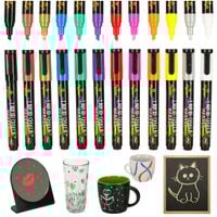 Markery Pisaki do Tablic Szyb Kredowe Mazaki do Szkła Flamastry Zestaw 12