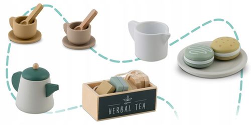 Drewniany serwis kawowy dla dzieci zestaw do kawy i herbaty zabawki Nukido na Arena.pl